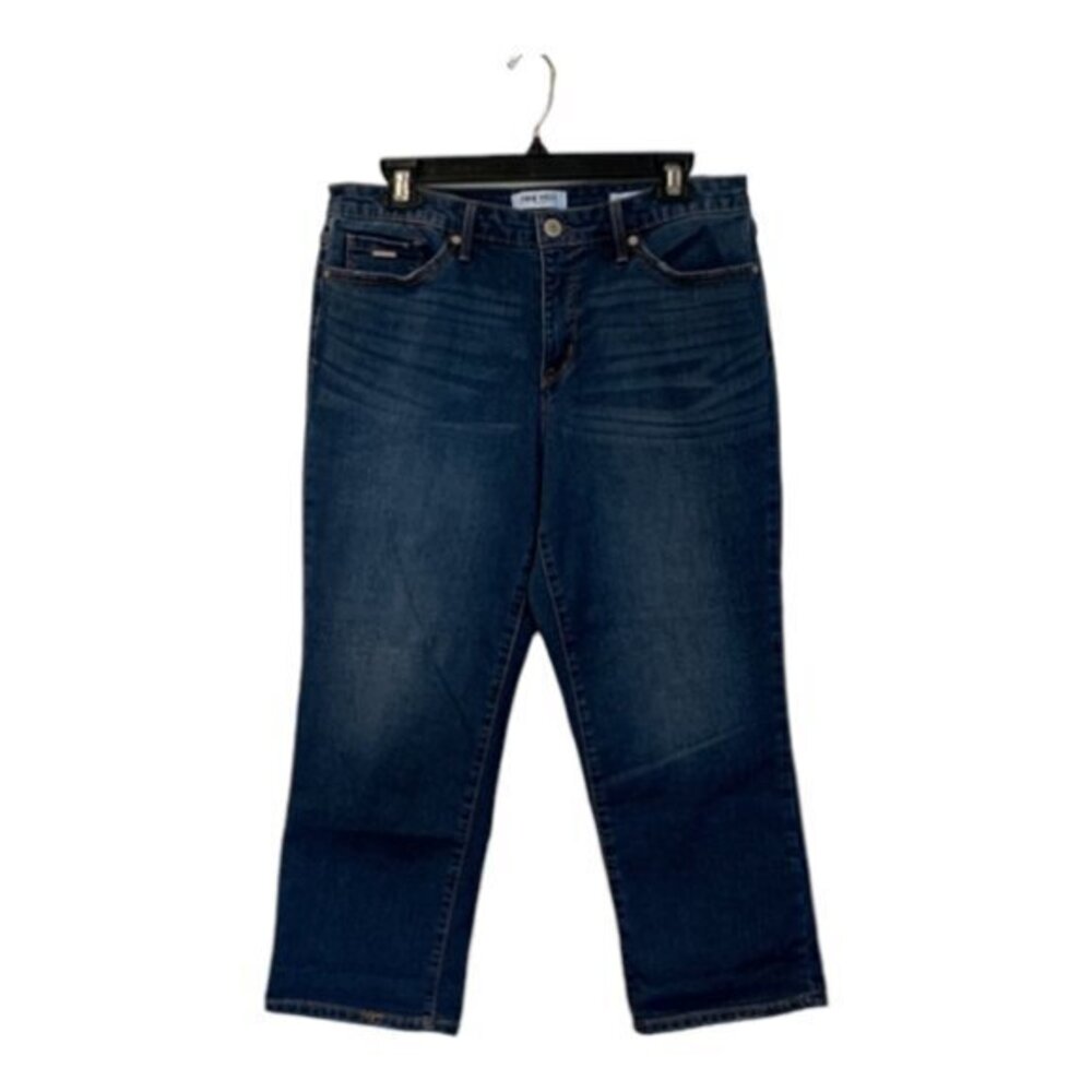 Nine West Denim Blue Christine Capri Cropped Jeans Size 10 EUC #0112